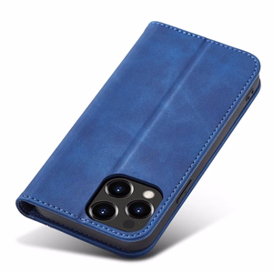 Magneetti Fancy Case tapauksessa iPhone 14 Plus flip kansi lompakko jalusta sininen