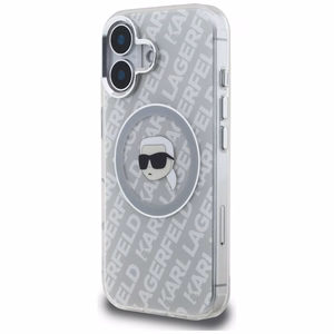 Karl Lagerfeld IML Karl Head Logo MagSafe suojakuori iPhone 16 - harmaa