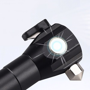 Wozinsky WLR-31 5W 500lm CREE 3-in-1 Multifunction Flashlight with Glass Breaker and Seat Belt Cutter - Black