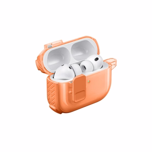 AmazingThing Titan Pro Mag Case Clear Suojakuori AirPods Pro 3 -kuulokkeille - oranssi