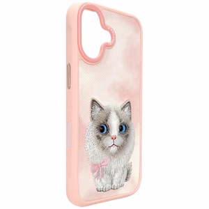 NIMMY Suojakuori BIG EYED PET 2.0 Cat iPhone 17:lle - vaaleanpunainen