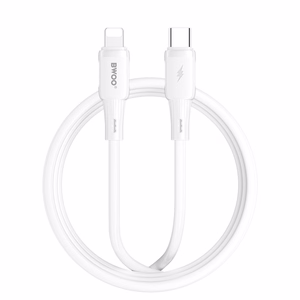 BWOO silikoonikaapeli X329CL 27W USB-C - Lightning 1m valkoinen