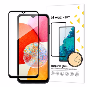 Wozinsky Full Glue Karkaistu lasi mustalla kehyksellä Samsung A15 / A15 5G:lle