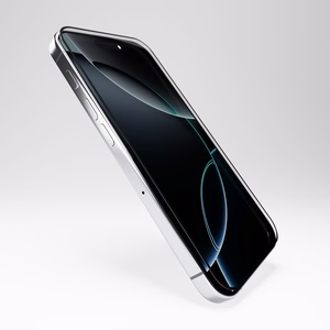 Puro Flexible Glass D3O Hybrid Glass with Black Frame for iPhone 16 Pro Max