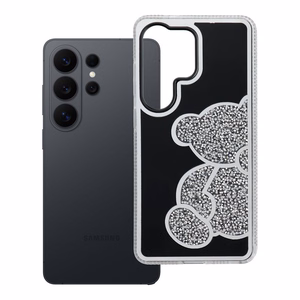 Suojakuori Samsung S26 ULTRA:lle Teddy Bear hopeinen