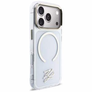 Karl Lagerfeld IML KL Script Logo MagSafe Suojakuori iPhone 17 Pro Maxille - Läpinäkyvä