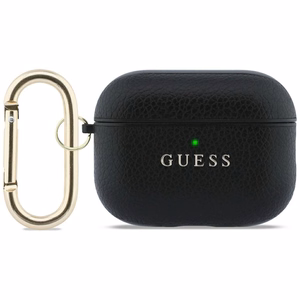 Guess Grained Classic Logo suojakuori AirPods Pro 3:lle - musta