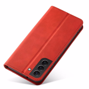 Magnet Fancy Suojakuori Samsung Galaxy S23+:lle lompakkokotelo jalustalla punainen