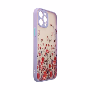 Design Kotelo iPhone 12 Pro Maxille kukka violetti