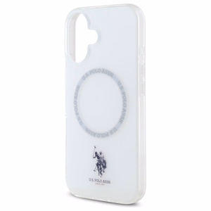 US Polo IML Ring MagSafe kotelo iPhone 16 - valkoinen