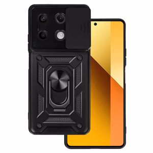 Slide Camera Armor Suojakuori Xiaomi Redmi Note 13 5G:lle - musta