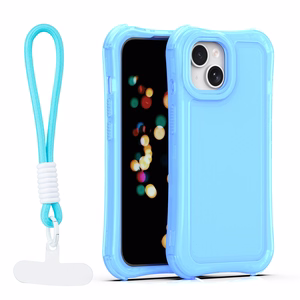 Safepop suojakuori hihnalla iPhone 15 6,1" sininen