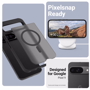 Crong Hybrid Matte Magnetic MagSafe case for Google Pixel 9, black