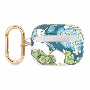 Guess GUAPHHHFLN AirPods Pro -suojus vihreä/vihreä Flower Strap Collection -mallisto