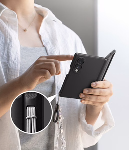 Ringke Onyx Flap -suojakuori laitteelle Samsung Galaxy Z Fold 8, MagSafe-yhteensopiva – musta