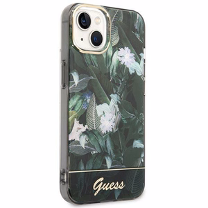 Guess GUHCP14MHGJGHA iPhone 14 Plus 6.7" vihreä/vihreä kotelo Jungle Collection -mallisto