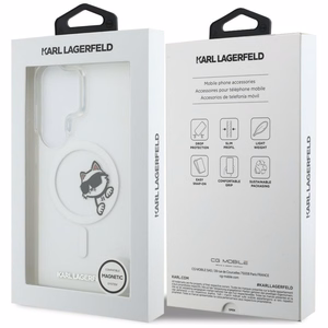 Karl Lagerfeld IML Peekaboo Choupette case for Samsung Galaxy S26 Ultra, with MagSafe, clear