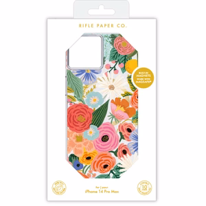 Rifle Paper Clear MagSafe suojakuori iPhone 14 Pro Max -laitteelle, Garden Party Blush -kuvioinen