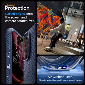 Spigen Liquid Air Suojakuori iPhone 15 Pro Max:lle - laivastonsininen