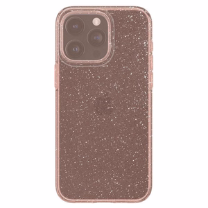 Spigen Liquid Crystal Glitter iPhone 15 Pro Max Suojakuori - Vaaleanpunainen/Kirkas