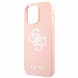 Guess GUHCP13LLS4GWPI iPhone 13 Pro / 13 6.1" pink/pink hard case Silicone 4G Logo