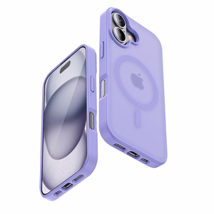 Crong Hybrid Matte Magnetic MagSafe suojakuori iPhone 17 -laitteelle, laventelinvärinen