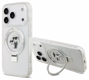 Case Karl Lagerfeld Ringstand Karl and Choupette MagSafe Apple iPhone 17 Pro Max