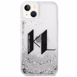 Karl Lagerfeld Liquid Glitter Big KL kotelo iPhone 14 - hopea - hopea