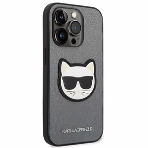 Karl Lagerfeld Saffiano Choupette Head Patch kotelo iPhone 14 Pro - hopea - hopea