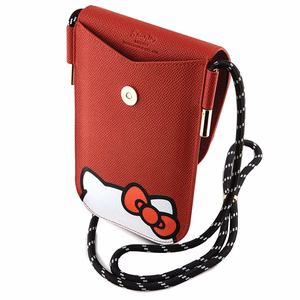 Hello Kitty Leather Hiding Kitty olkalaukku – punainen
