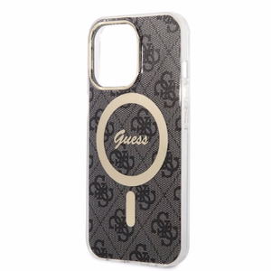 Set Guess GUBPP13LH4EACSK suojakuori + laturi iPhone 13 Pro musta/musta kova suojakuori 4G Print MagSafe