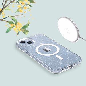 Tech-Protect FlexAir Hybrid MagSafe iPhone 13/14 Suojakuori - läpinäkyvä glitter
