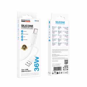 Borofone Kaapeli BX123 Leya - USB - Typ C - 36W 3A 1 metri valkoinen