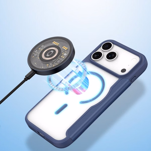 Dux Ducis Skin X Pro iPhone 17 Pro Max Suojakuori Lompakolla, MagSafe-yhteensopiva - Sininen