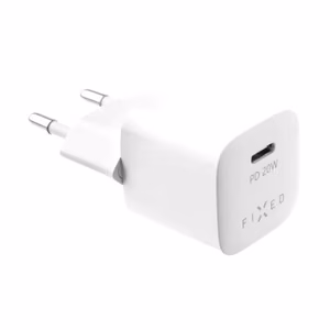 FIXED Mini FIXC20M-C-WH – USB-C-matkalaturi, 20 W, valkoinen