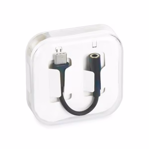 Adapter AUX Type C (male) to Jack 3.5 mm (female) BOX black [DAC]