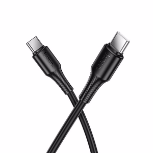 Kaapeli USB-C - USB-C Hoco 3A 60W 1 m X120 musta