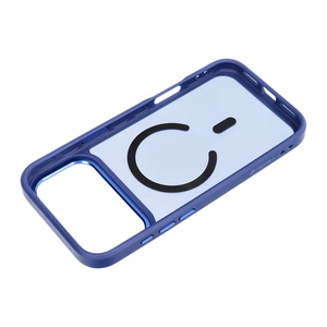 Suojakuori laitteelle iPhone 18 Pro Max / 17 Pro Max: Forcell F-Protect Smoke Hybrid Premium, MagSafe-yhteensopiva, väri: laivastonsininen