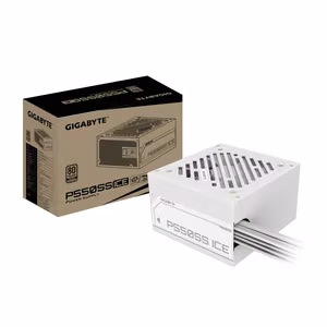 Gigabyte P550SS ICE -virtalähde, PCIe 5.0, 80 PLUS Silver, 120 mm tuuletin, ATX 3.0 -yhteensopiva, EU-pistoke