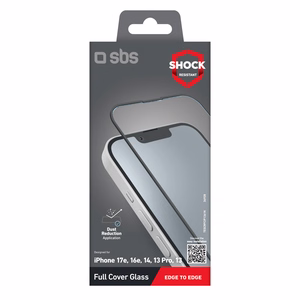 SBS Full Cover karkaistu lasi iPhone 13 / 13 Pro / 14 / 16e / 17e:lle