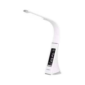 REBEL LED-pöytävalaisin kellolla, kalenterilla ja lämpötilanäytöllä