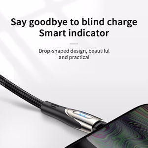 Joyroom Sharp Series S-M411 USB-A / micro USB 3A 2m kaapeli latausilmaisimella - musta
