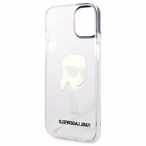 Karl Lagerfeld Ikonik Karl suojakuori iPhone 14 Plus:lle - läpinäkyvä