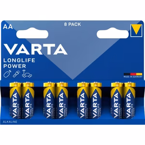 VARTA alkaliparisto R6 (AA) Longlife Power 8 kpl