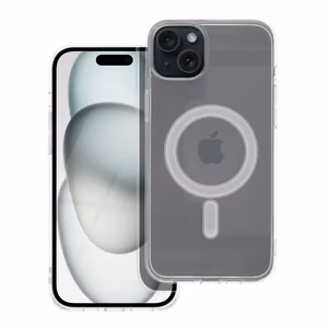Suojakuori iPhone 15 PLUS:lle Clear Mag Cover (STR) yhteensopiva MagSafen kanssa läpinäkyvä