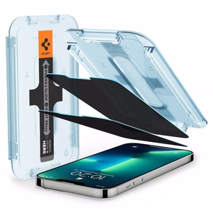 Spigen Glas.tR EZ Fit Privacy Tempered Glass for iPhone 13 / 13 Pro / 14 / 16e / 17e - 2 pcs.