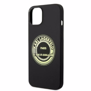 Karl Lagerfeld KLHCP14MSRSGRCK iPhone 14 Plus 6.7 kovakuori musta / musta Silicone RSG