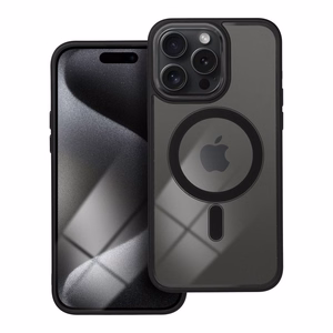 Suojakuori iPhone 15 PRO MAX:lle Color Edge Mag Cover yhteensopiva MagSafe musta