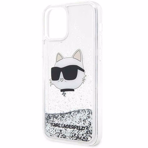 Karl Lagerfeld KLHCP12MLNHCCS iPhone 12 / 12 Pro 6.1" hopeinen/hopeinen kovakuori Glitter Choupette Head
