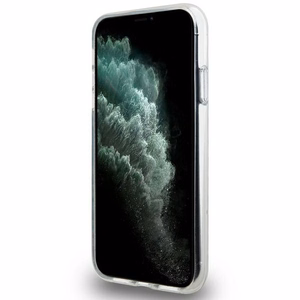 DKNY IML Mono ja Raita MagSafe Suojakuori iPhone 11 / Xr:lle - vaaleanpunainen